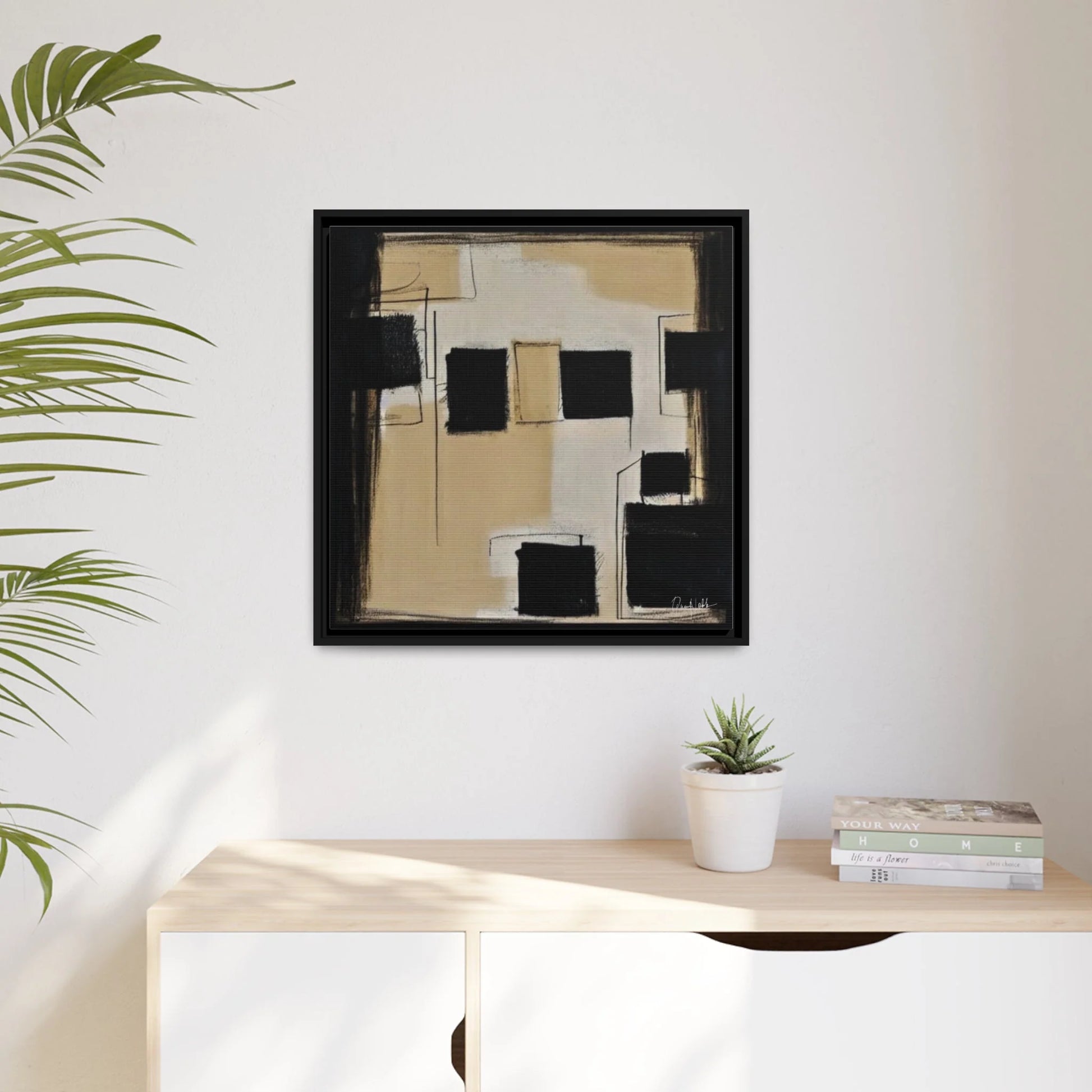 Transform Your Space with Minimalist Canvas Wall Art by QueenNoble - Framed Elegance for Every Room