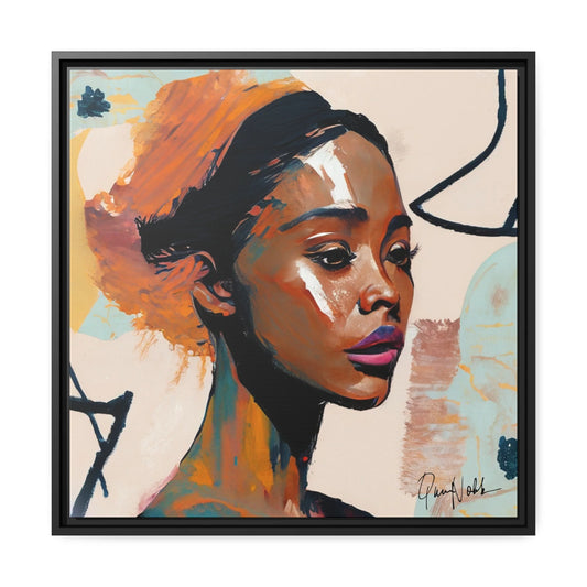 Stunning Framed Canvas Art of an African Woman - Elevate Your Space with QueenNoble's Masterpiece