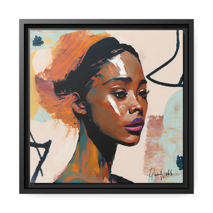 Stunning Framed Canvas Art of an African Woman - Elevate Your Space with QueenNoble's Masterpiece