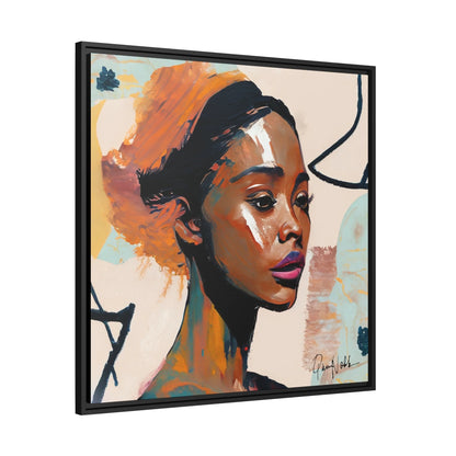 Stunning Framed Canvas Art of an African Woman - Elevate Your Space with QueenNoble's Masterpiece