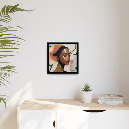 Stunning Framed Canvas Art of an African Woman - Elevate Your Space with QueenNoble's Masterpiece
