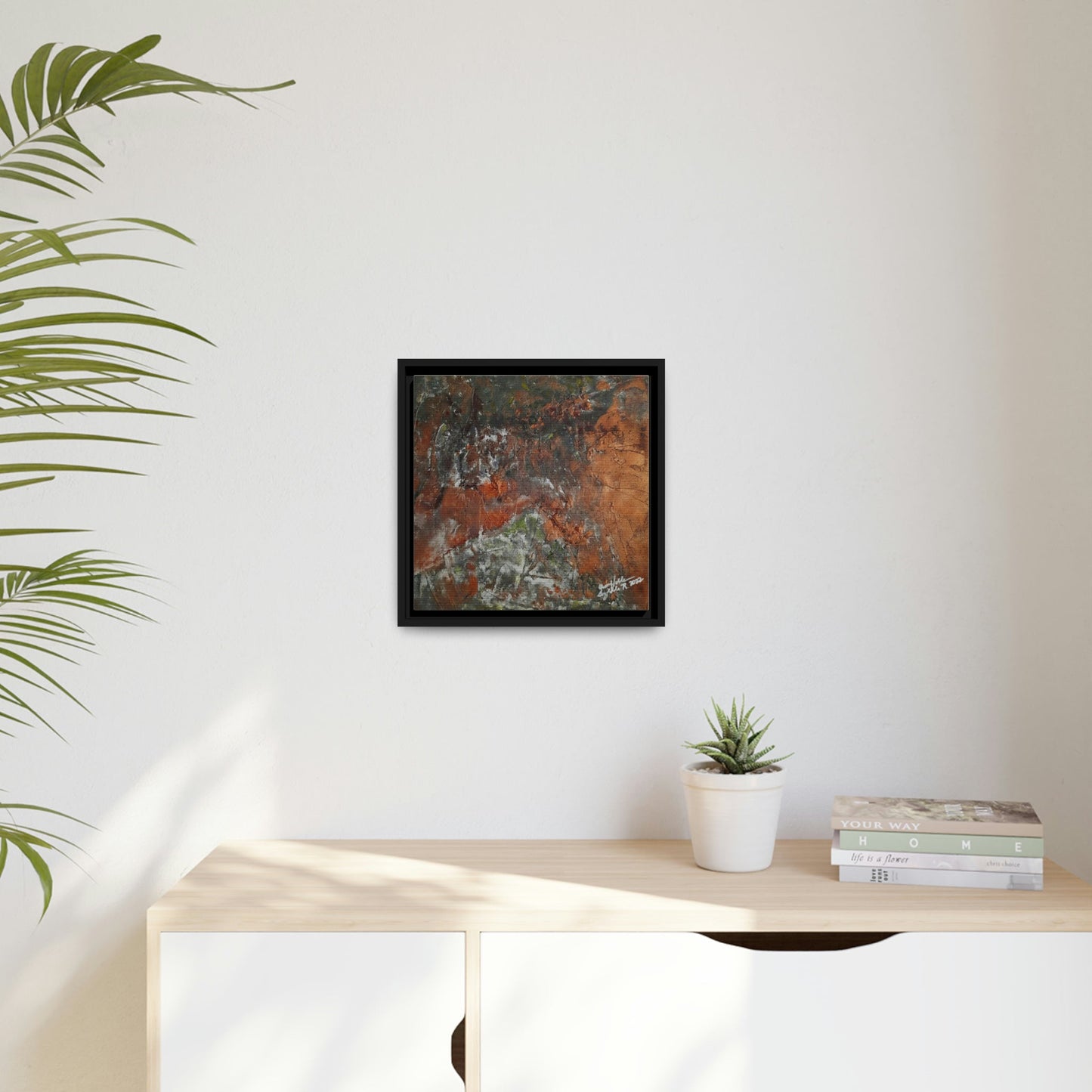 Transform Your Space with Eco-Friendly RUST Canvas Wall Art by QueenNoble - Framed Elegance for Every Room