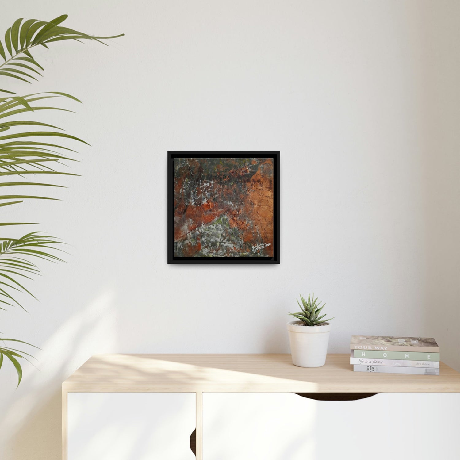 Transform Your Space with Eco-Friendly RUST Canvas Wall Art by QueenNoble - Framed Elegance for Every Room