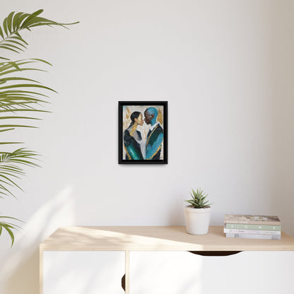 Stunning COUPLE about to KISS Canvas Wall Art by QueenNoble - Elevate Your Space with Artistic Elegance