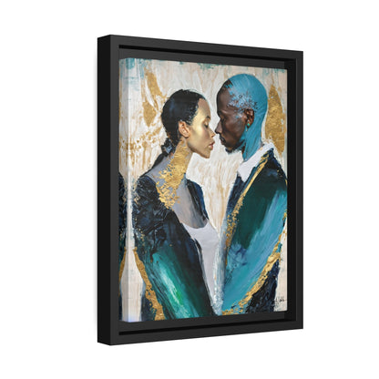 Stunning COUPLE about to KISS Canvas Wall Art by QueenNoble - Elevate Your Space with Artistic Elegance