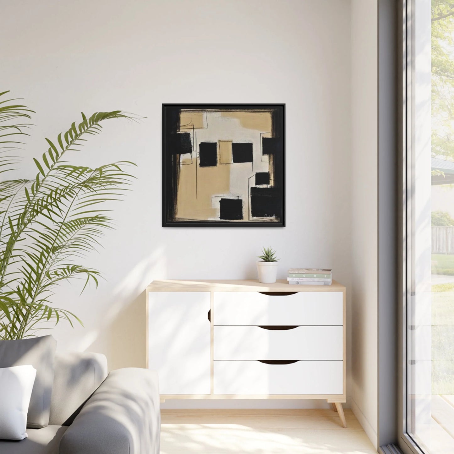 Transform Your Space with Minimalist Canvas Wall Art by QueenNoble - Framed Elegance for Every Room