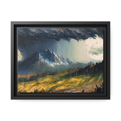 Transform Your Space with Landscape Raining in the Mountains Canvas Wall Art by QueenNoble