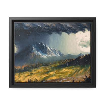 Transform Your Space with Landscape Raining in the Mountains Canvas Wall Art by QueenNoble